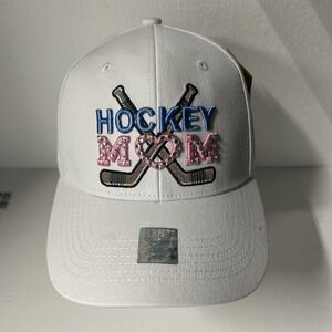 NWT Ace Cap Inc Hockey Mom Ball Cap Women's Size OS White Bling